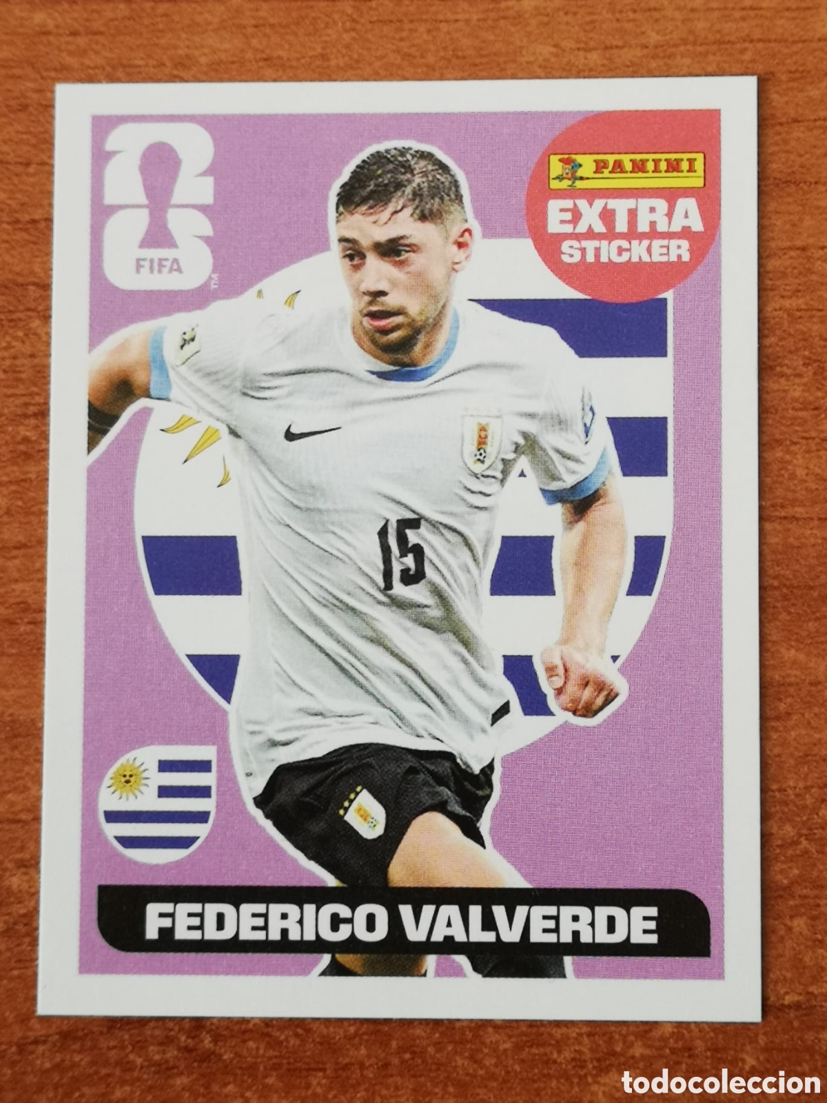 Cromos de f&uacute;tbol: Federico Valverde cromo extra Panini mundial 2026