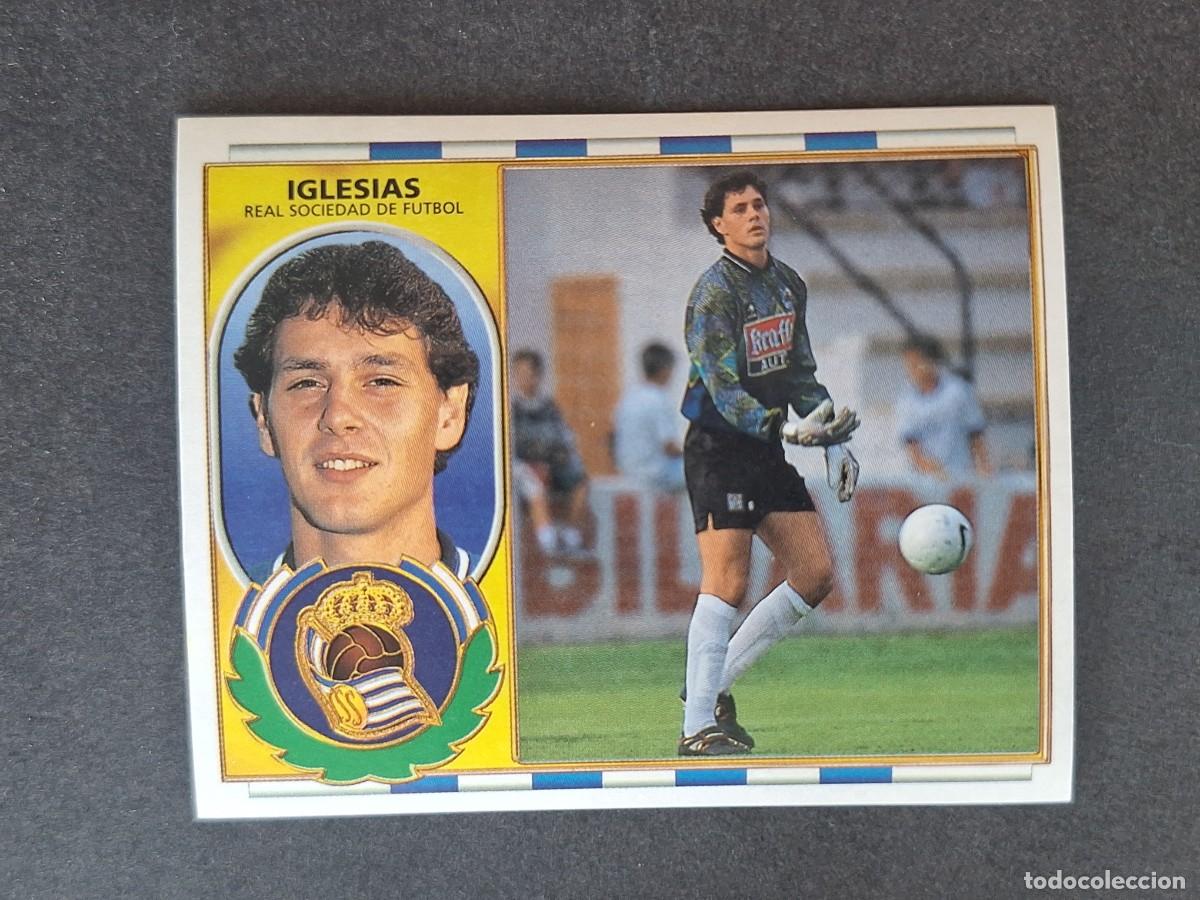 Cromos de f&uacute;tbol: L4 IGLESIAS REAL SOCIEDAD FICHAJE 7 BIS LIGA ESTE 1996 1997 96 97 NUNCA PEGADO SIN PEGAR