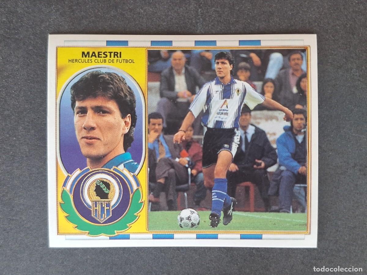 Cromos de f&uacute;tbol: L4 MAESTRI HERCULES C. F. FICHAJE 8 LIGA ESTE 1996 1997 96 97 NUNCA PEGADO SIN PEGAR