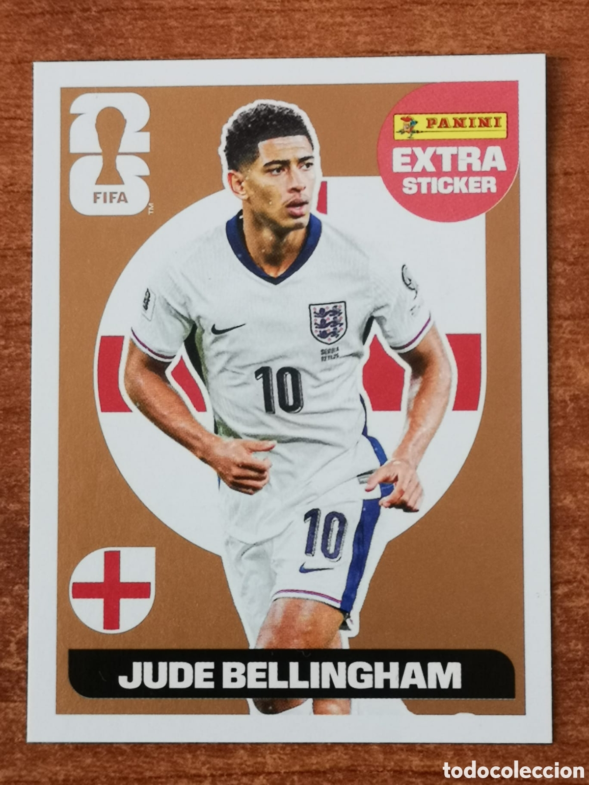 Cromos de f&uacute;tbol: Jude Bellingham cromo extra bronce Panini mundial 2026