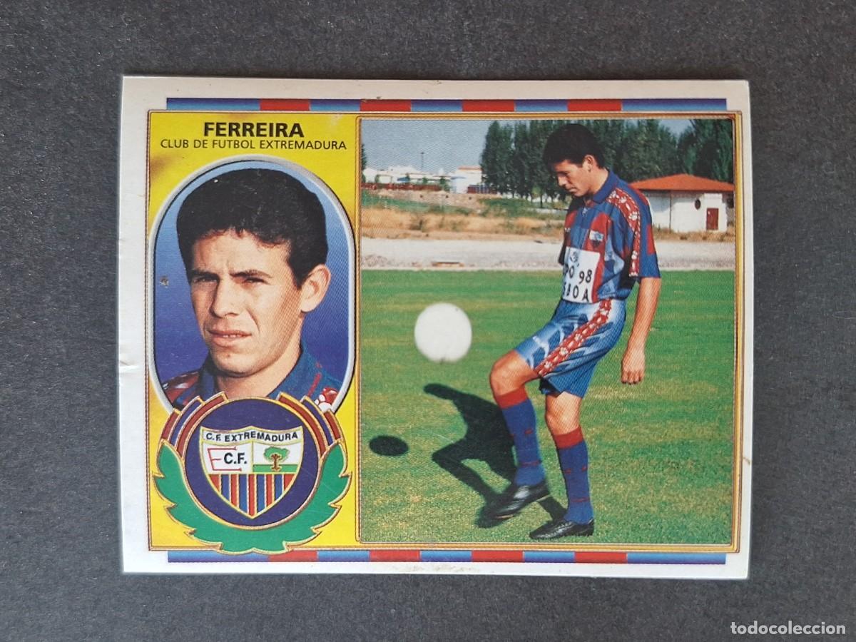 Cromos de f&uacute;tbol: L4 FERREIRA C. F. EXTREMADURA FICHAJE 16 BIS LIGA ESTE 1996 1997 96 97 NUNCA PEGADO SIN PEGAR