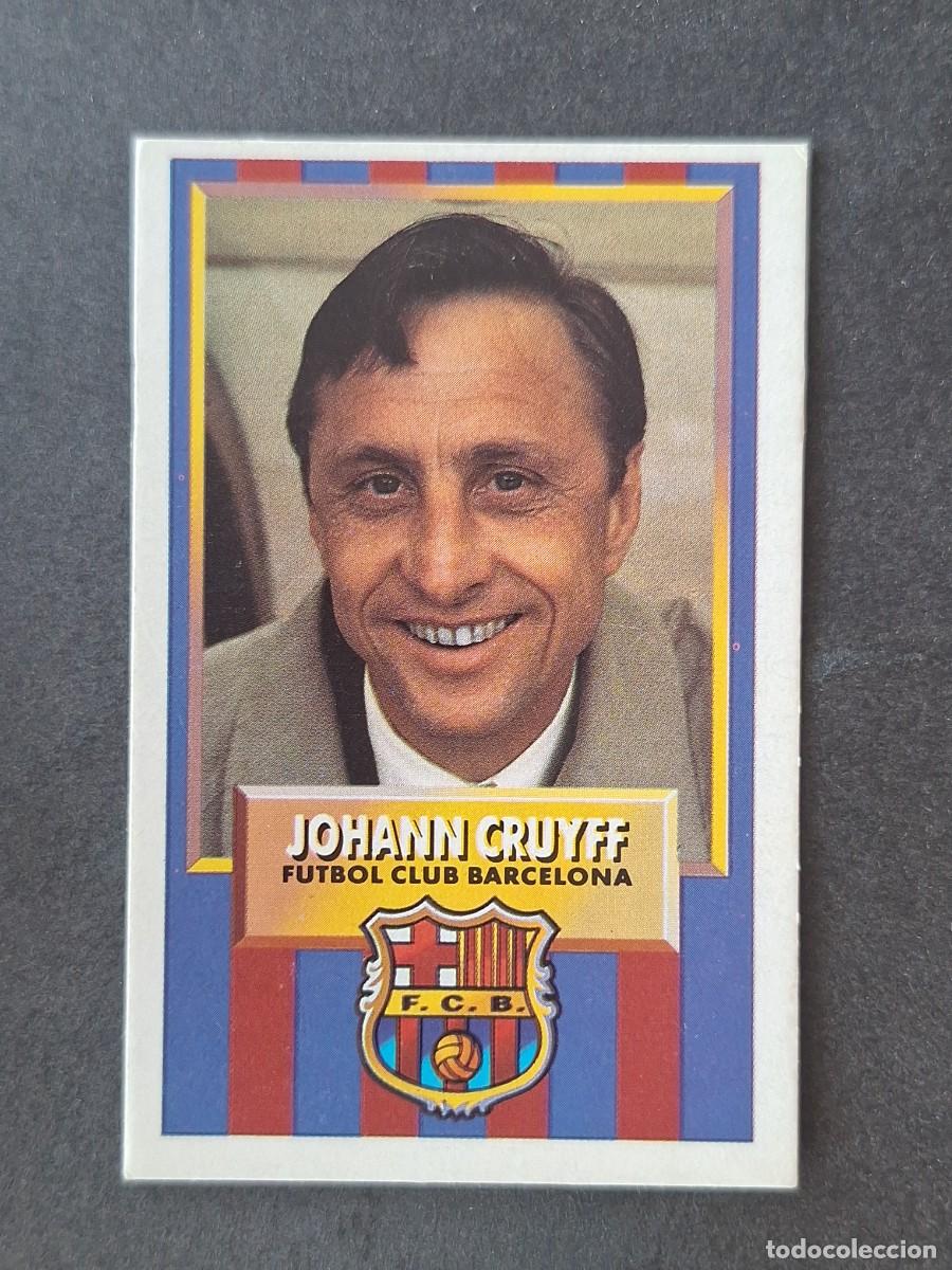 Cromos de f&uacute;tbol: L3 JOHANN CRUYFF ENTRENADOR F. C. BARCELONA LIGA ESTE 1993 1994 93 94 CARTON NUNCA PEGADO SIN PEGAR