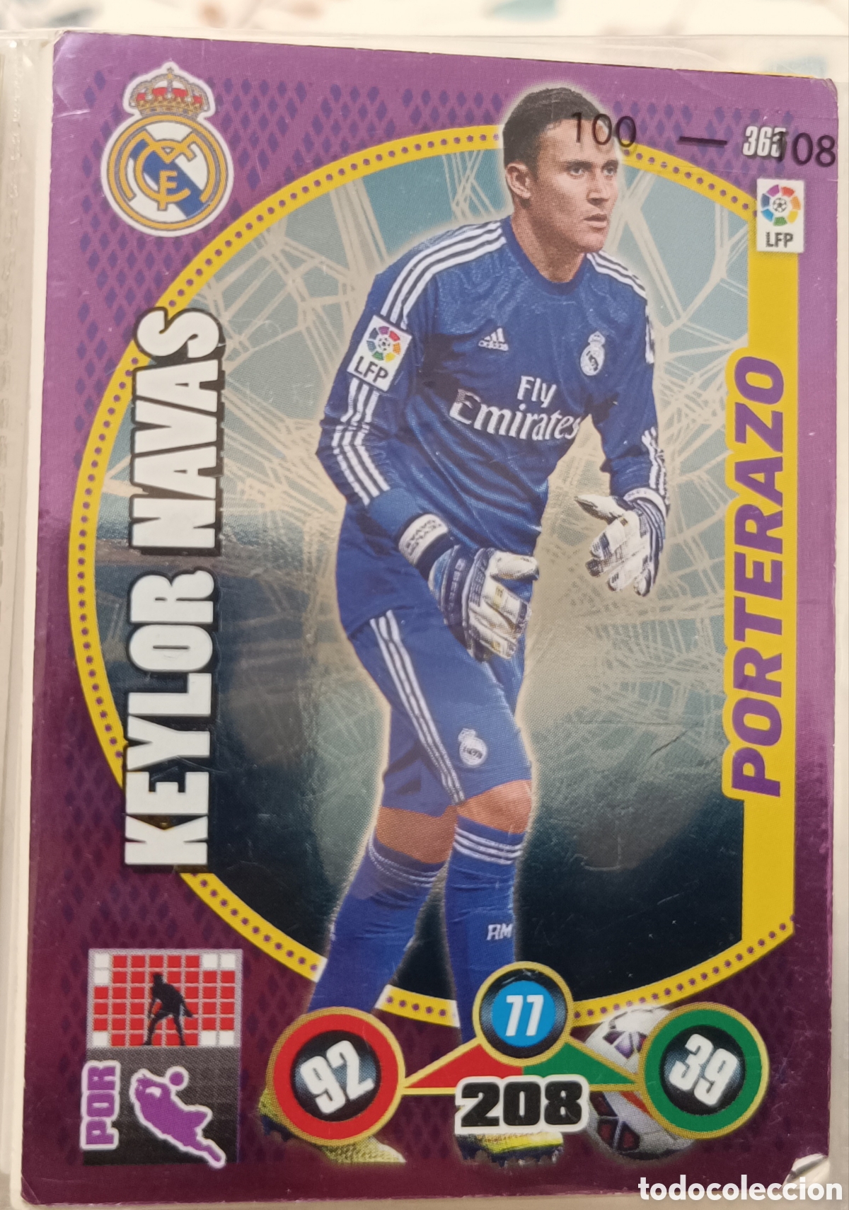 Cromos de f&uacute;tbol: 365 KEYLOR NAVAS PORTERAZO
