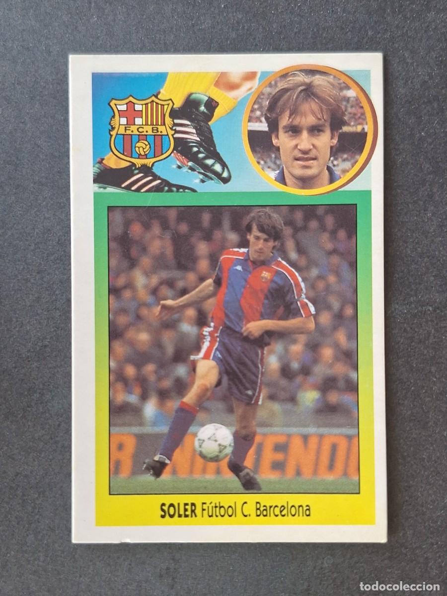 Cromos de f&uacute;tbol: L3 SOLER F. C. BARCELONA LIGA ESTE 1993 1994 93 94 CARTON NUNCA PEGADO SIN PEGAR