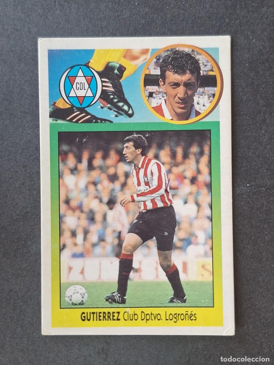 Cromos de f&uacute;tbol: L3 GUTIERREZ C. D. LOGRO&Ntilde;ES LIGA ESTE 1993 1994 93 94 CARTON NUNCA PEGADO SIN PEGAR