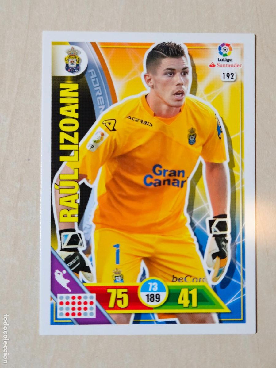 Cromos de f&uacute;tbol: FICHA N&ordm; 192 RAUL LIZOAIN - ADRENALYN 16 17 - PANINI 2016 - 17 - CROMO - LAS PALMAS