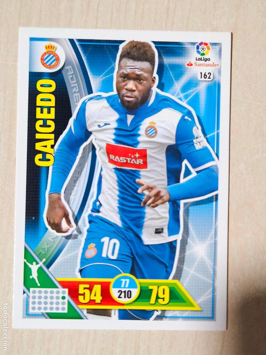 Cromos de f&uacute;tbol: FICHA N&ordm; 162 CAICEDO - ADRENALYN 16 17 - PANINI 2016 - 17 - CROMO - ESPANYOL