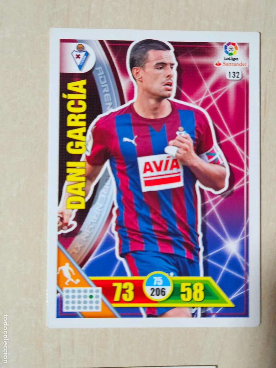 Cromos de f&uacute;tbol: FICHA N&ordm; 132 DANI GARCIA - ADRENALYN 16 17 - PANINI 2016 - 17 - CROMO - EIBAR