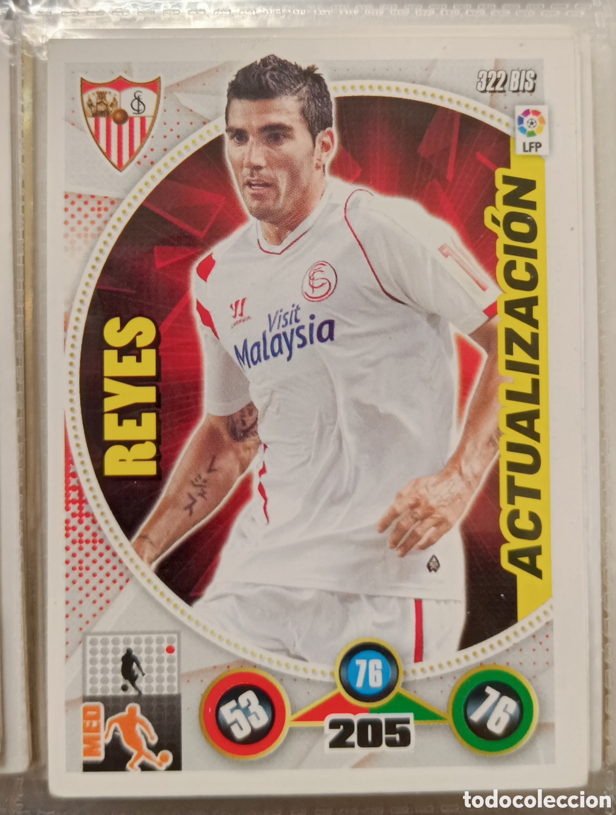 Cromos de f&uacute;tbol: 322 bis REYES ACTUALIZACION adrenalyn 12/13
