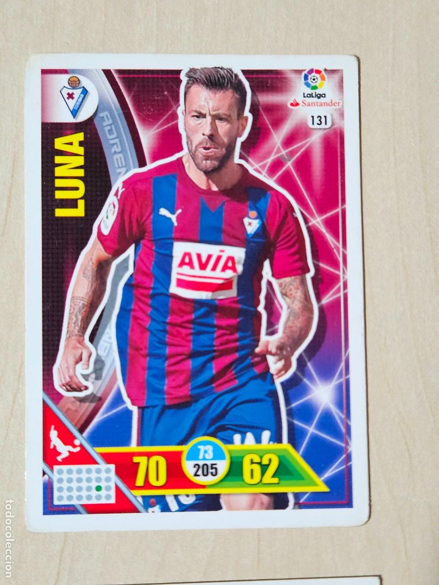 Cromos de f&uacute;tbol: FICHA N&ordm; 131 LUNA - ADRENALYN 16 17 - PANINI 2016 - 17 - CROMO - EIBAR