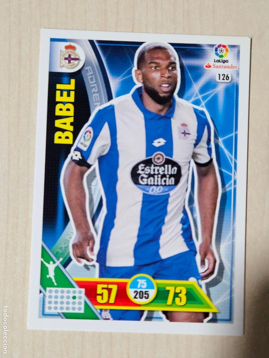 Cromos de f&uacute;tbol: FICHA N&ordm; 126 BABEL - ADRENALYN 16 17 - PANINI 2016 - 17 - CROMO - DEPORTIVO DE LA CORU&Ntilde;A