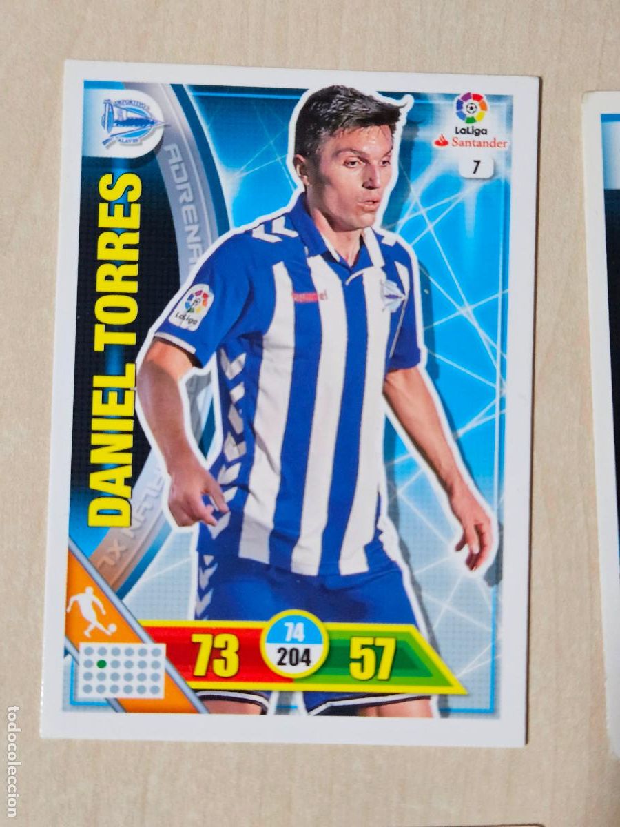 Cromos de f&uacute;tbol: FICHA N&ordm; 7 DANIEL TORRES - ADRENALYN 16 17 - PANINI 2016 - 17 - CROMO - ALAVES