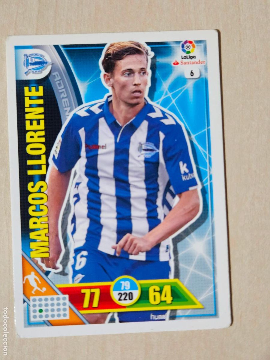 Cromos de f&uacute;tbol: FICHA N&ordm; 6 MARCOS LLORENTE - ADRENALYN 16 17 - PANINI 2016 - 17 - CROMO - ALAVES