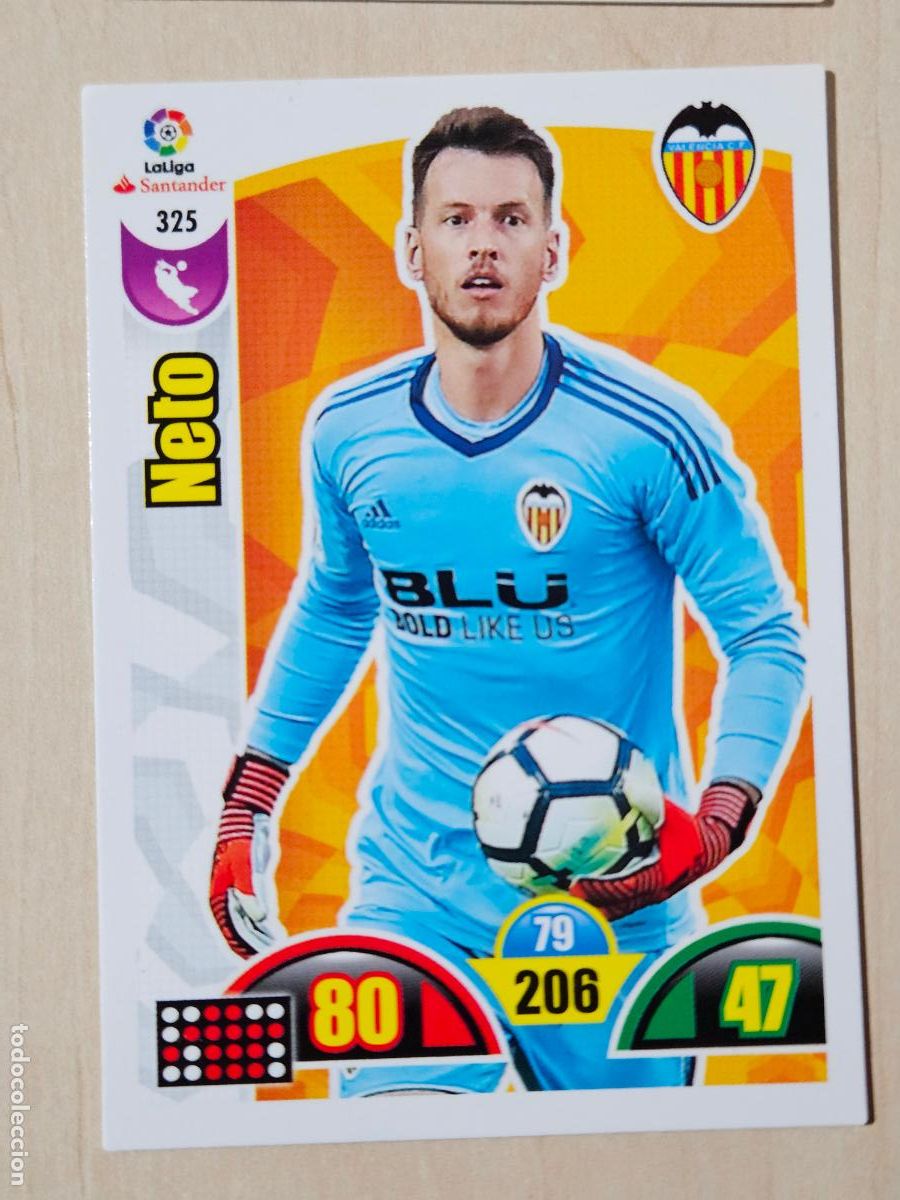 Cromos de f&uacute;tbol: FICHA N&ordm; 325 NETO - ADRENALYN 17 18 - PANINI 2017 - 18 - CROMO - VALENCIA