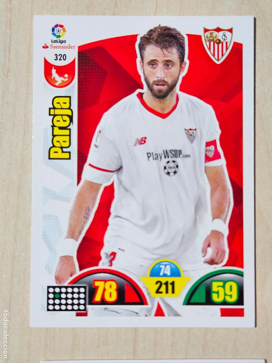 Cromos de f&uacute;tbol: FICHA N&ordm; 320 PAREJO - ADRENALYN 17 18 - PANINI 2017 - 18 - CROMO - SEVILLA