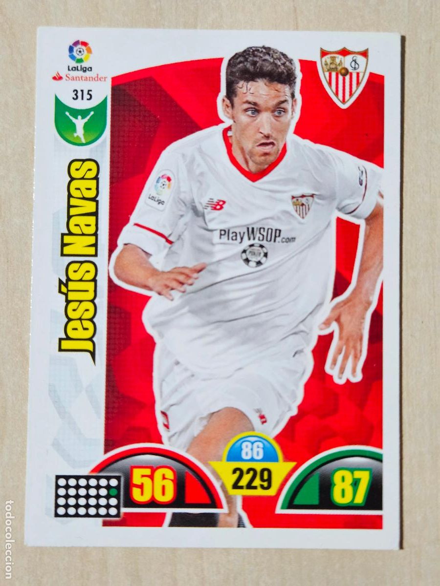 Cromos de f&uacute;tbol: FICHA N&ordm; 315 JESUS NAVAS - ADRENALYN 17 18 - PANINI 2017 - 18 - CROMO - SEVILLA