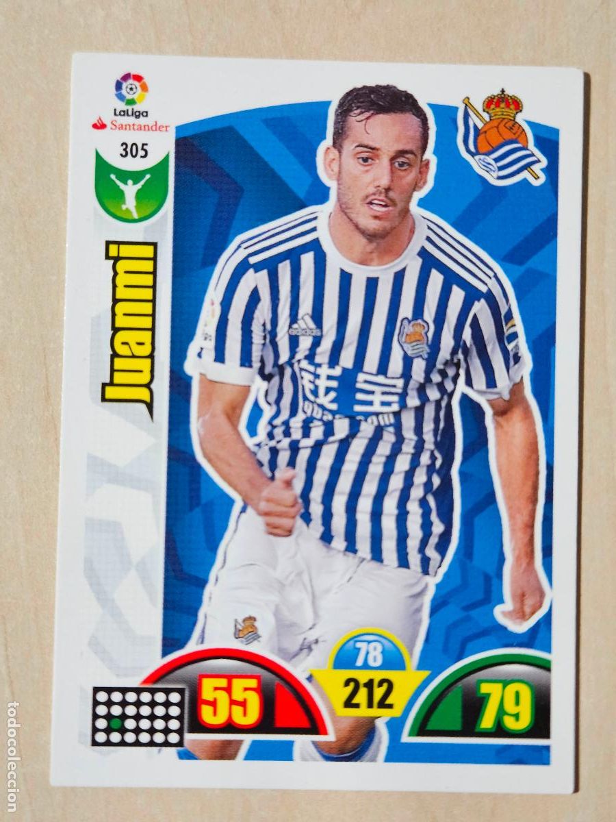 Cromos de f&uacute;tbol: FICHA N&ordm; 305 JUANMI - ADRENALYN 17 18 - PANINI 2017 - 18 - CROMO - REAL SOCIEDAD