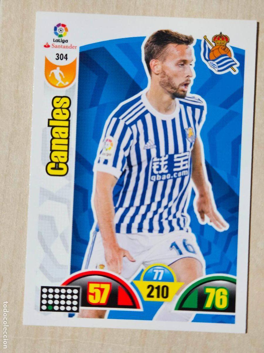 Cromos de f&uacute;tbol: FICHA N&ordm; 304 CANALES - ADRENALYN 17 18 - PANINI 2017 - 18 - CROMO - REAL SOCIEDAD