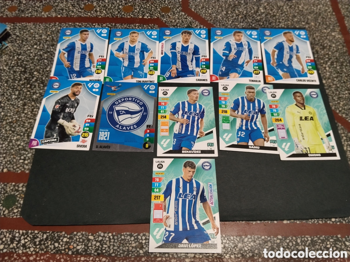 Cromos de f&uacute;tbol: 11 Cromos Deportivo Alaves