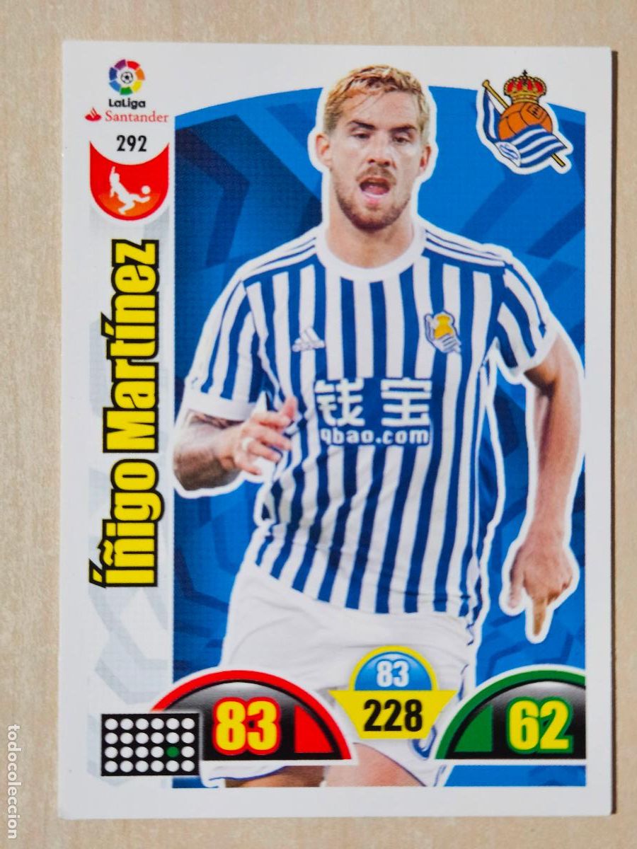 Cromos de f&uacute;tbol: FICHA N&ordm; 292 I&Ntilde;IGO MARTINEZ - ADRENALYN 17 18 - PANINI 2017 - 18 - CROMO - REAL SOCIEDAD