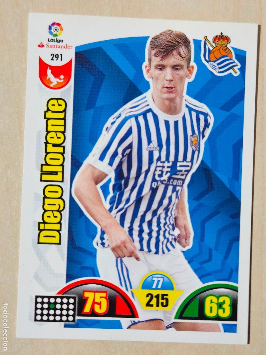 Cromos de f&uacute;tbol: FICHA N&ordm; 291 DIEGO LLORENTE - ADRENALYN 17 18 - PANINI 2017 - 18 - CROMO - REAL SOCIEDAD