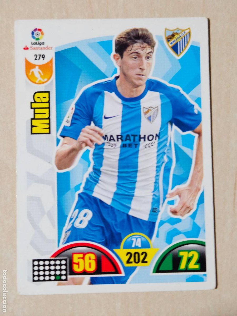 Cromos de f&uacute;tbol: FICHA N&ordm; 279 MULA - ADRENALYN 17 18 - PANINI 2017 - 18 - CROMO - MALAGA