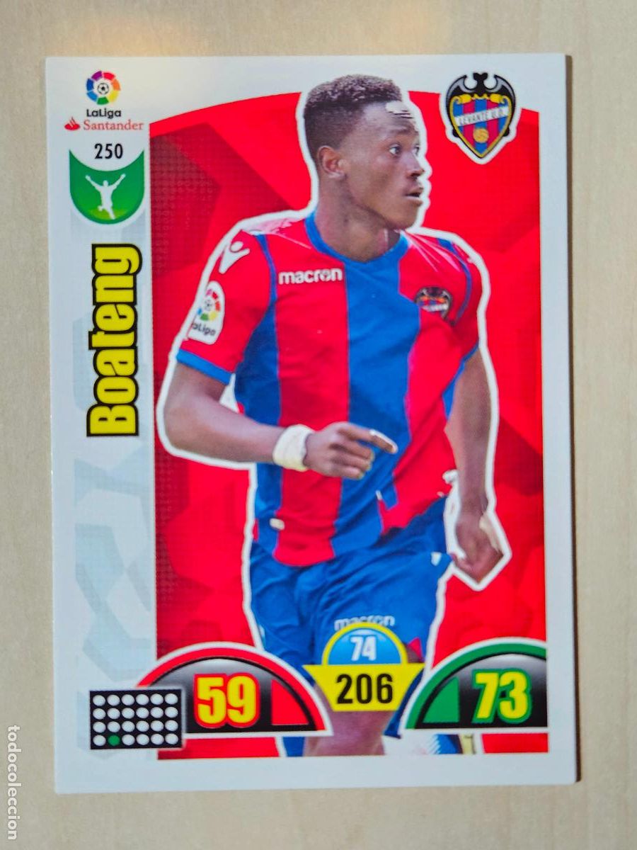 Cromos de f&uacute;tbol: FICHA N&ordm; 250 BOATENG - ADRENALYN 17 18 - PANINI 2017 - 18 - CROMO - LEVANTE