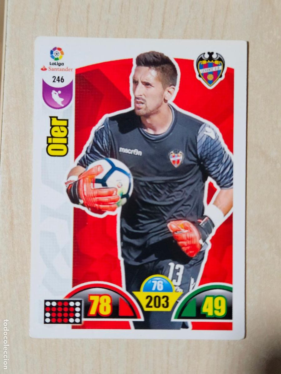Cromos de f&uacute;tbol: FICHA N&ordm; 246 OIER - ADRENALYN 17 18 - PANINI 2017 - 18 - CROMO - LEVANTE