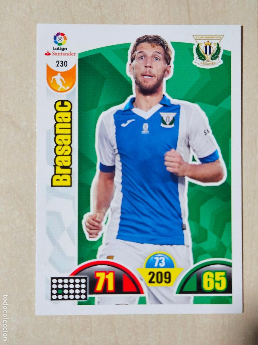 Cromos de f&uacute;tbol: FICHA N&ordm; 230 BRASANAC - ADRENALYN 17 18 - PANINI 2017 - 18 - CROMO - LEGANES