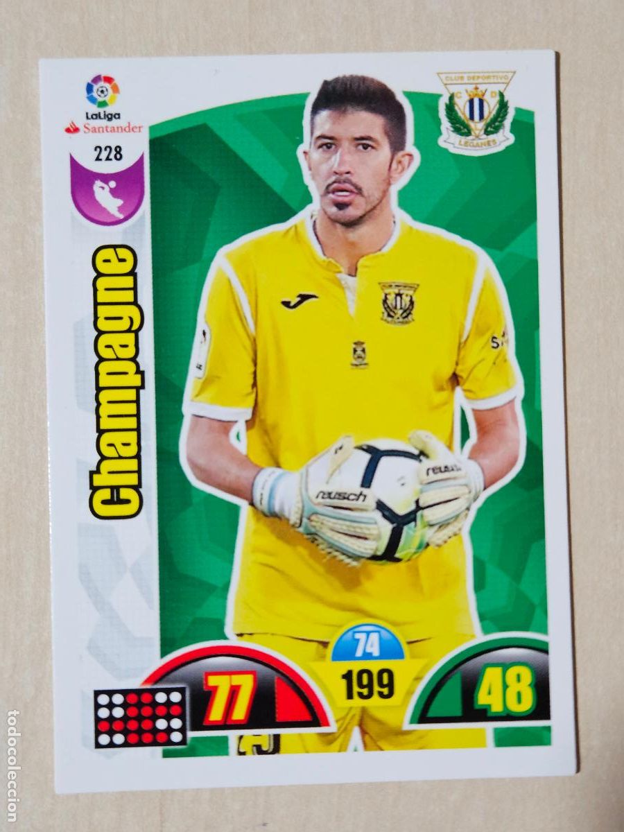 Cromos de f&uacute;tbol: FICHA N&ordm; 228 CHAMPAGNE - ADRENALYN 17 18 - PANINI 2017 - 18 - CROMO - LEGANES