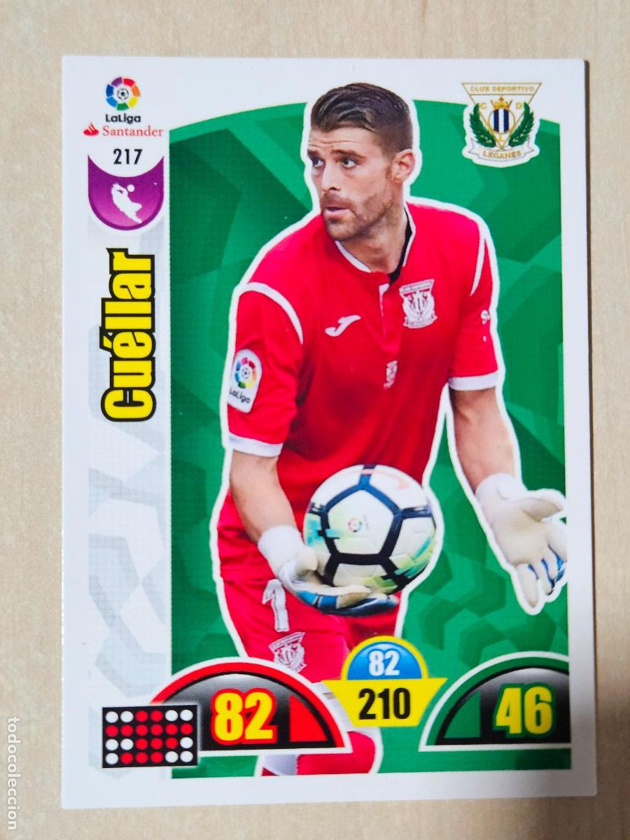 Cromos de f&uacute;tbol: FICHA N&ordm; 217 CUELLAR - ADRENALYN 17 18 - PANINI 2017 - 18 - CROMO - LEGANES