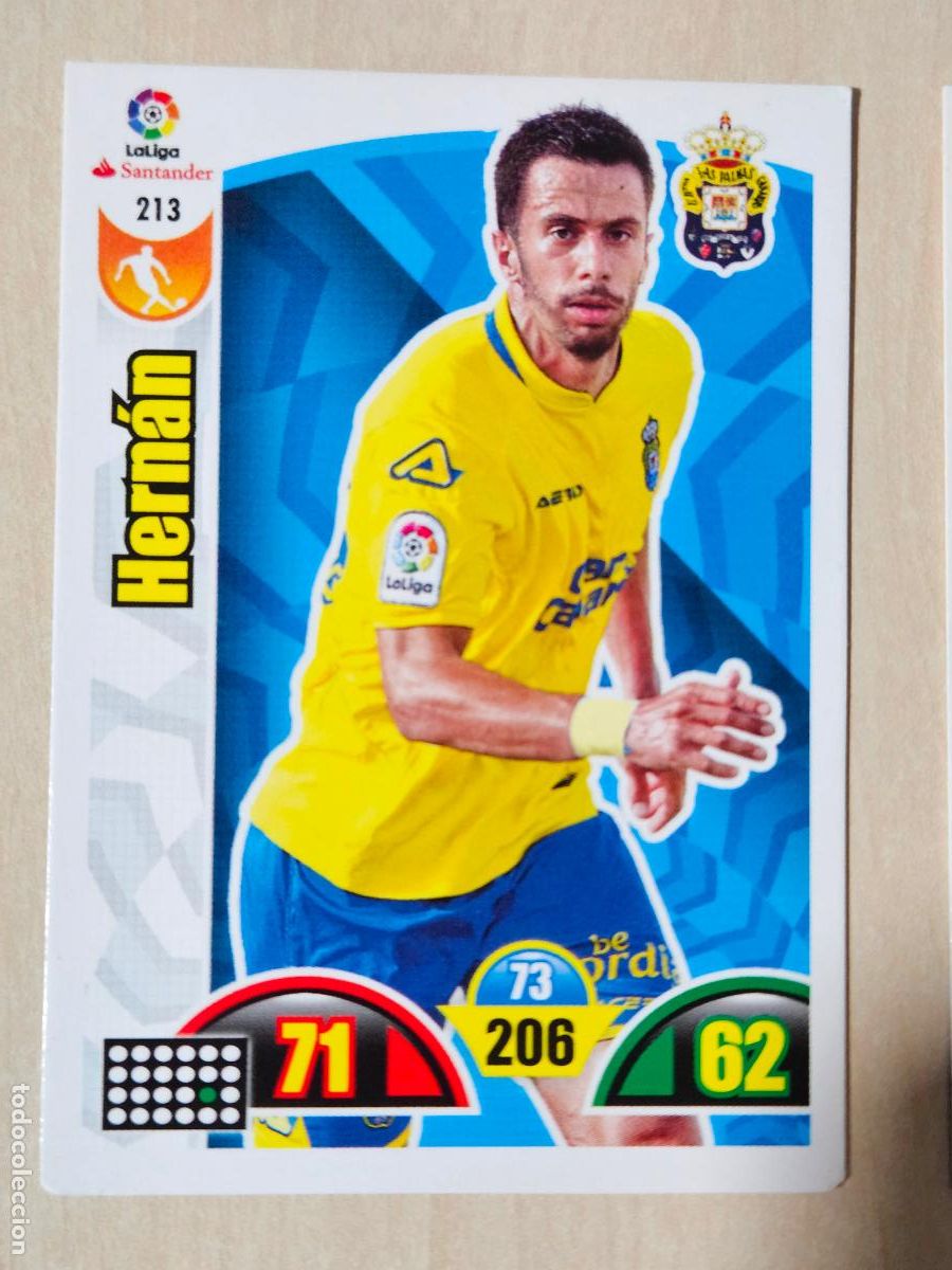 Cromos de f&uacute;tbol: FICHA N&ordm; 213 HERNAN - ADRENALYN 17 18 - PANINI 2017 - 18 - CROMO - LAS PALMAS