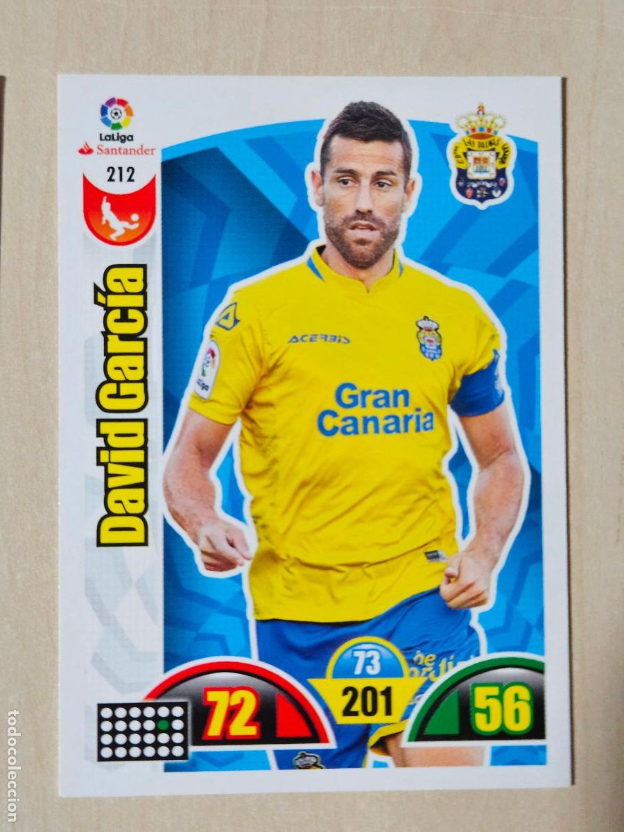 Cromos de f&uacute;tbol: FICHA N&ordm; 212 DAVID GARCIA - ADRENALYN 17 18 - PANINI 2017 - 18 - CROMO - LAS PALMAS