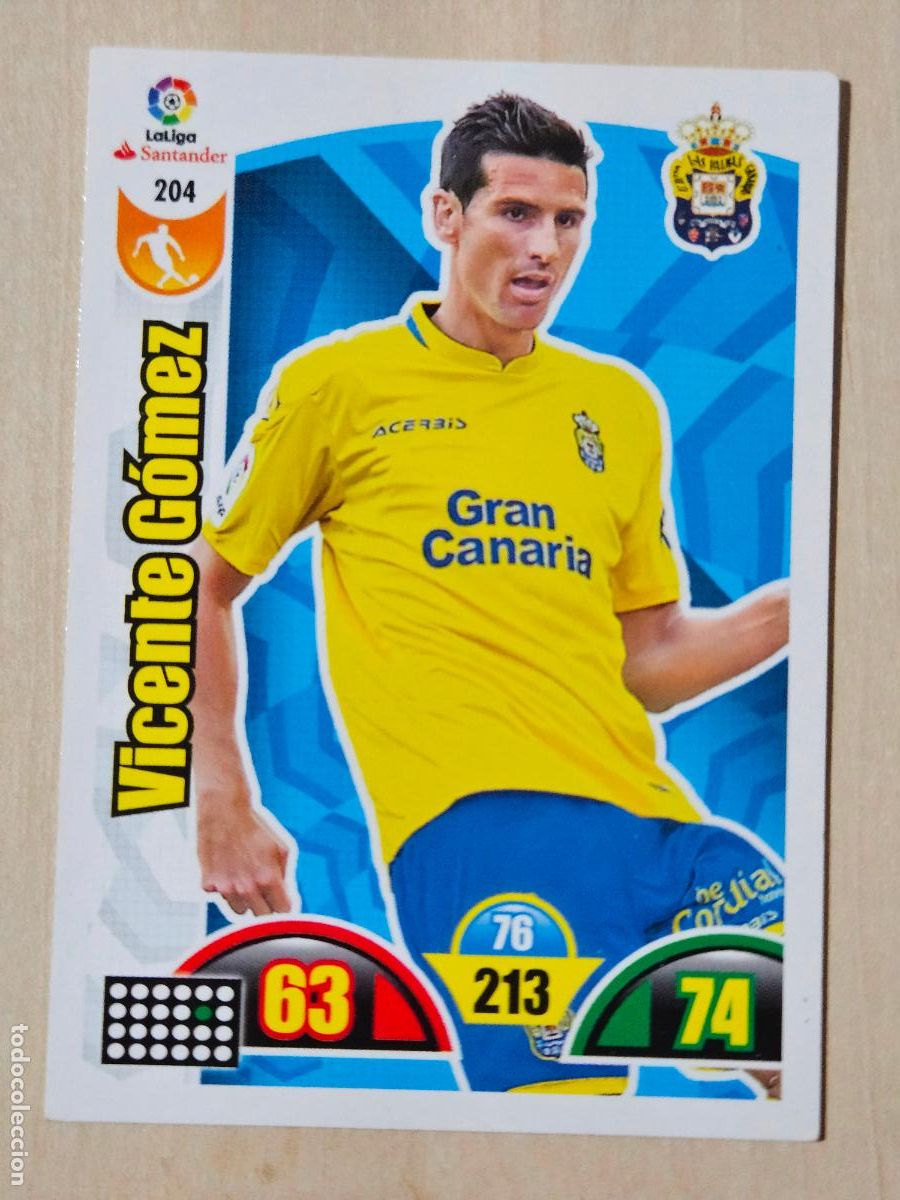 Cromos de f&uacute;tbol: FICHA N&ordm; 204 VICENTE GOMEZ - ADRENALYN 17 18 - PANINI 2017 - 18 - CROMO - LAS PALMAS