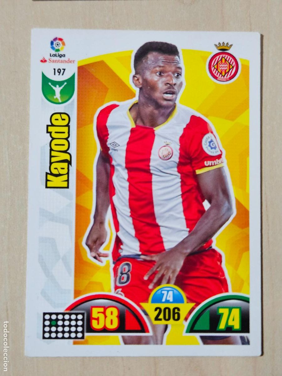 Cromos de f&uacute;tbol: FICHA N&ordm; 197 KAYODE - ADRENALYN 17 18 - PANINI 2017 - 18 - CROMO - GIRONA