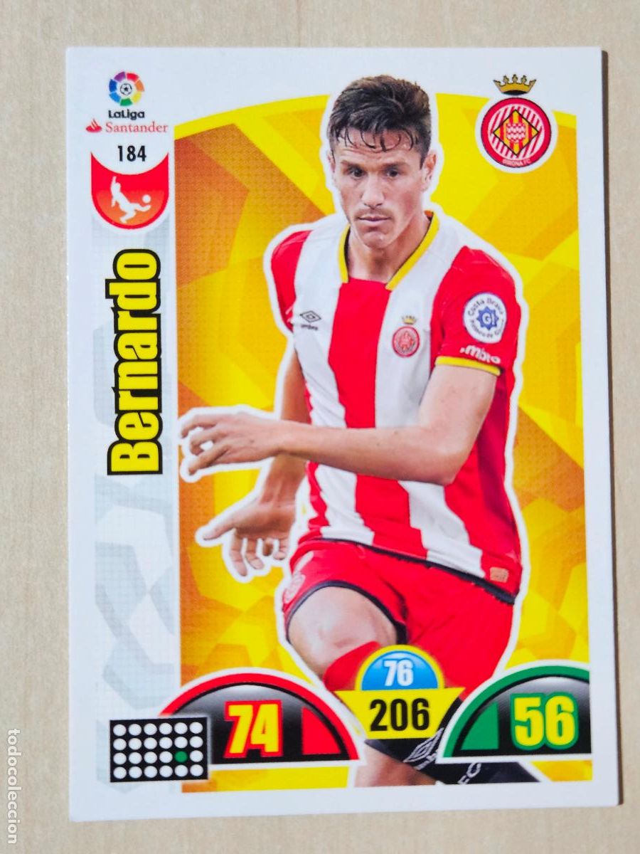 Cromos de f&uacute;tbol: FICHA N&ordm; 184 BERNARDO - ADRENALYN 17 18 - PANINI 2017 - 18 - CROMO - GIRONA
