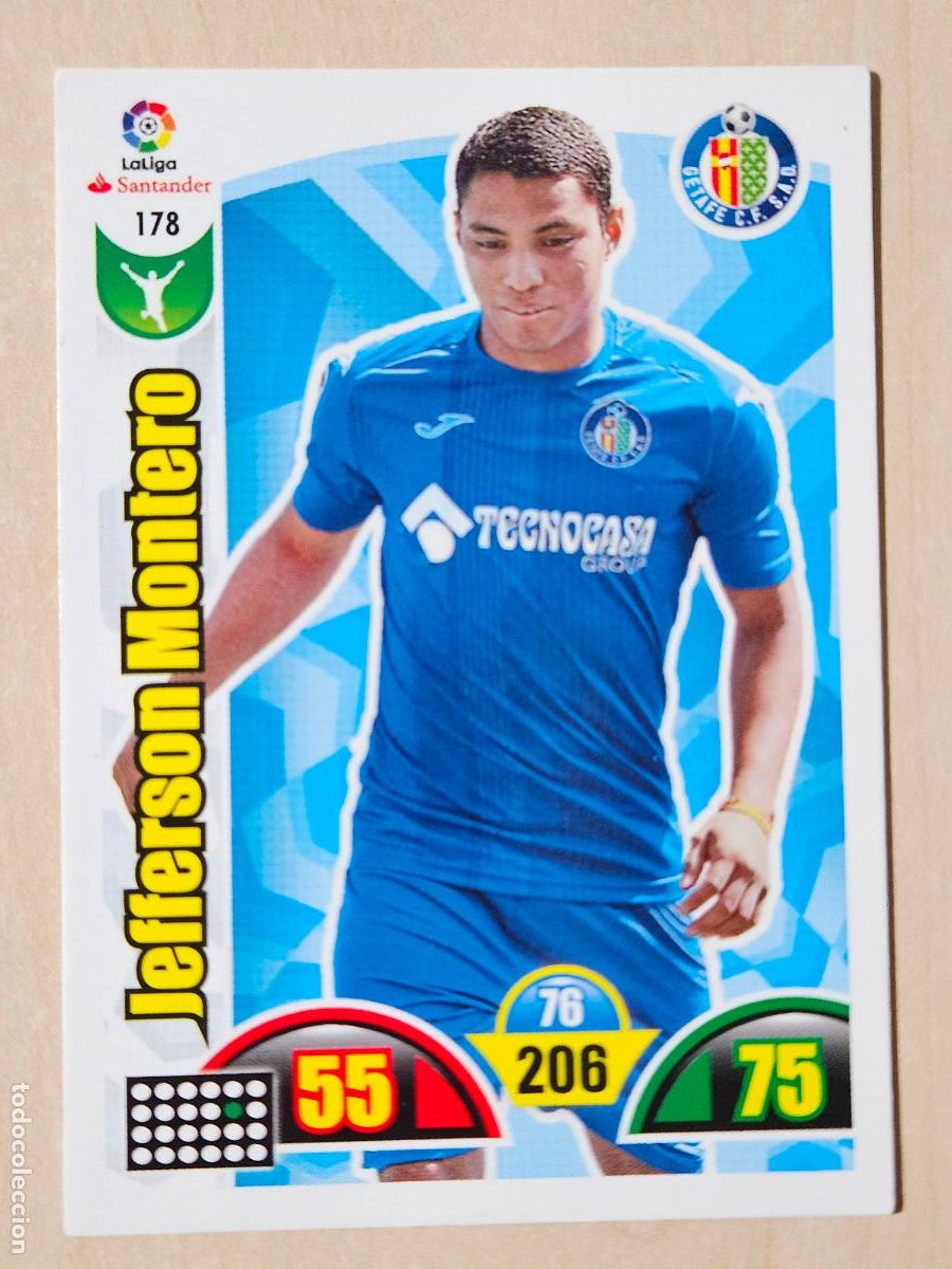 Cromos de f&uacute;tbol: FICHA N&ordm; 178 JEFFERSON MONTERO - ADRENALYN 17 18 - PANINI 2017 - 18 - CROMO - GETAFE