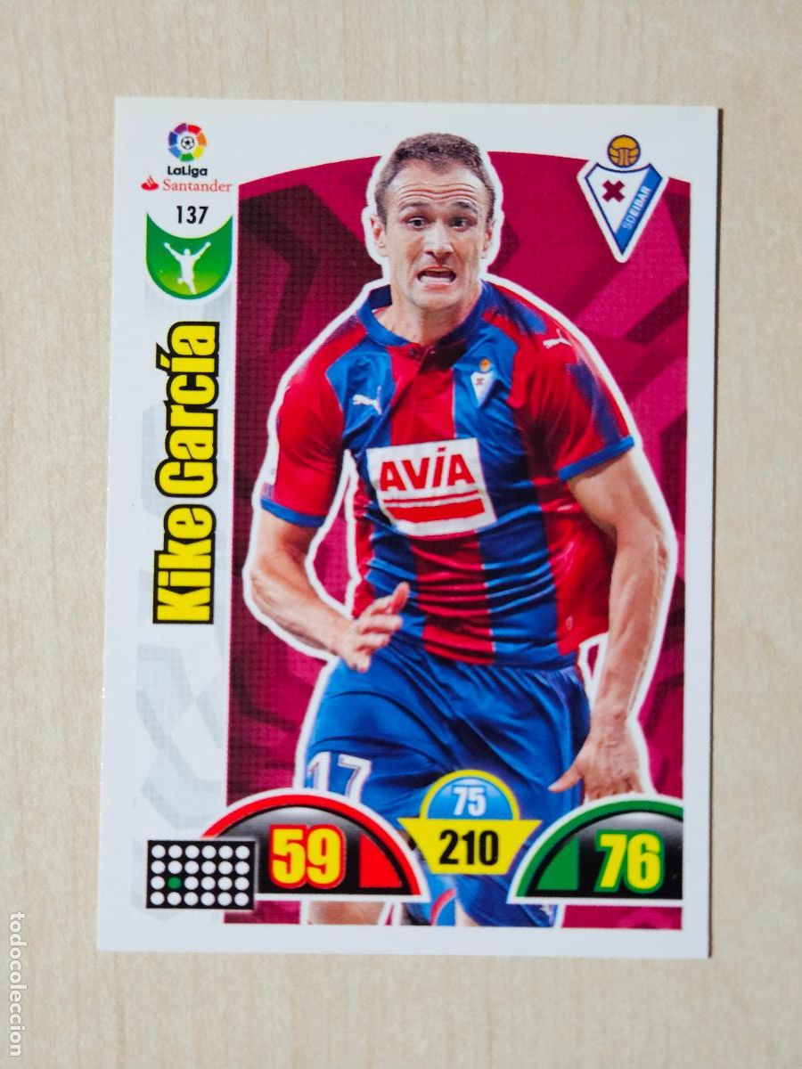 Cromos de f&uacute;tbol: FICHA N&ordm; 137 KIKE GARCIA - ADRENALYN 17 18 - PANINI 2017 - 18 - CROMO - EIBAR