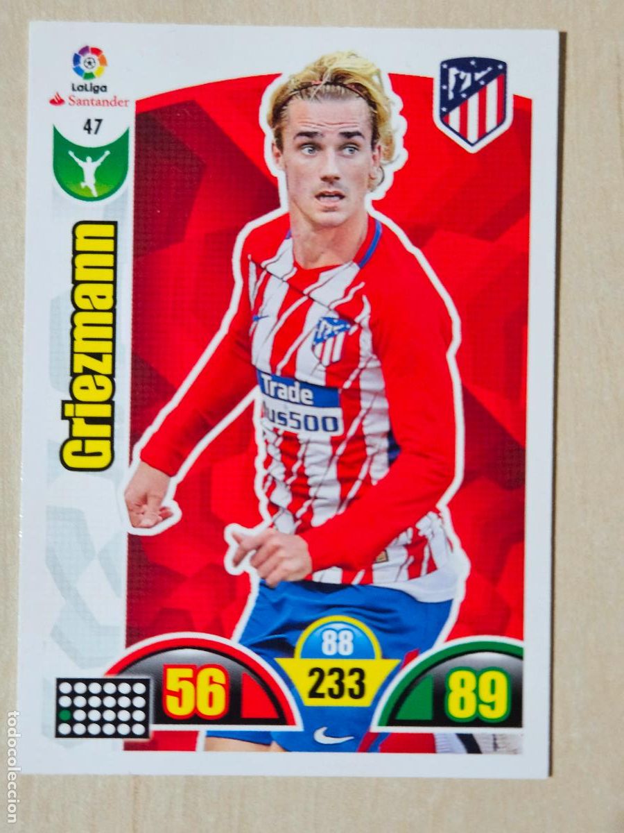 Cromos de f&uacute;tbol: FICHA N&ordm; 47 GRIEZMANN - ADRENALYN 17 18 - PANINI 2017 - 18 - CROMO - ATLETICO DE MADRID