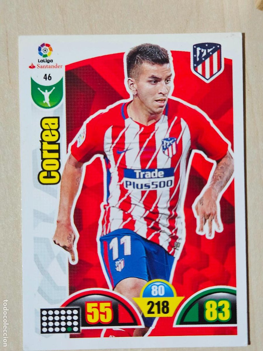 Cromos de f&uacute;tbol: FICHA N&ordm; 46 CORREA - ADRENALYN 17 18 - PANINI 2017 - 18 - CROMO - ATLETICO DE MADRID