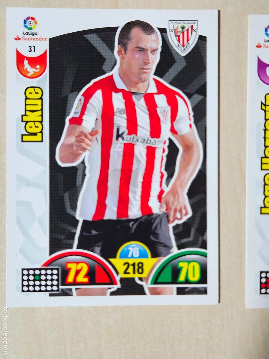 Cromos de f&uacute;tbol: FICHA N&ordm; 31 LEKUE - ADRENALYN 17 18 - PANINI 2017 - 18 - CROMO - ATHLETIC DE BILBAO