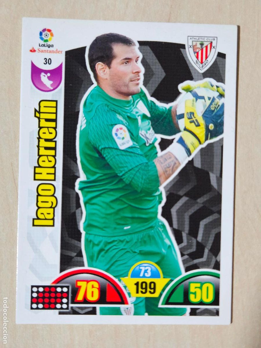 Cromos de f&uacute;tbol: FICHA N&ordm; 30 IAGO HERRERIN - ADRENALYN 17 18 - PANINI 2017 - 18 - CROMO - ATHLETIC DE BILBAO
