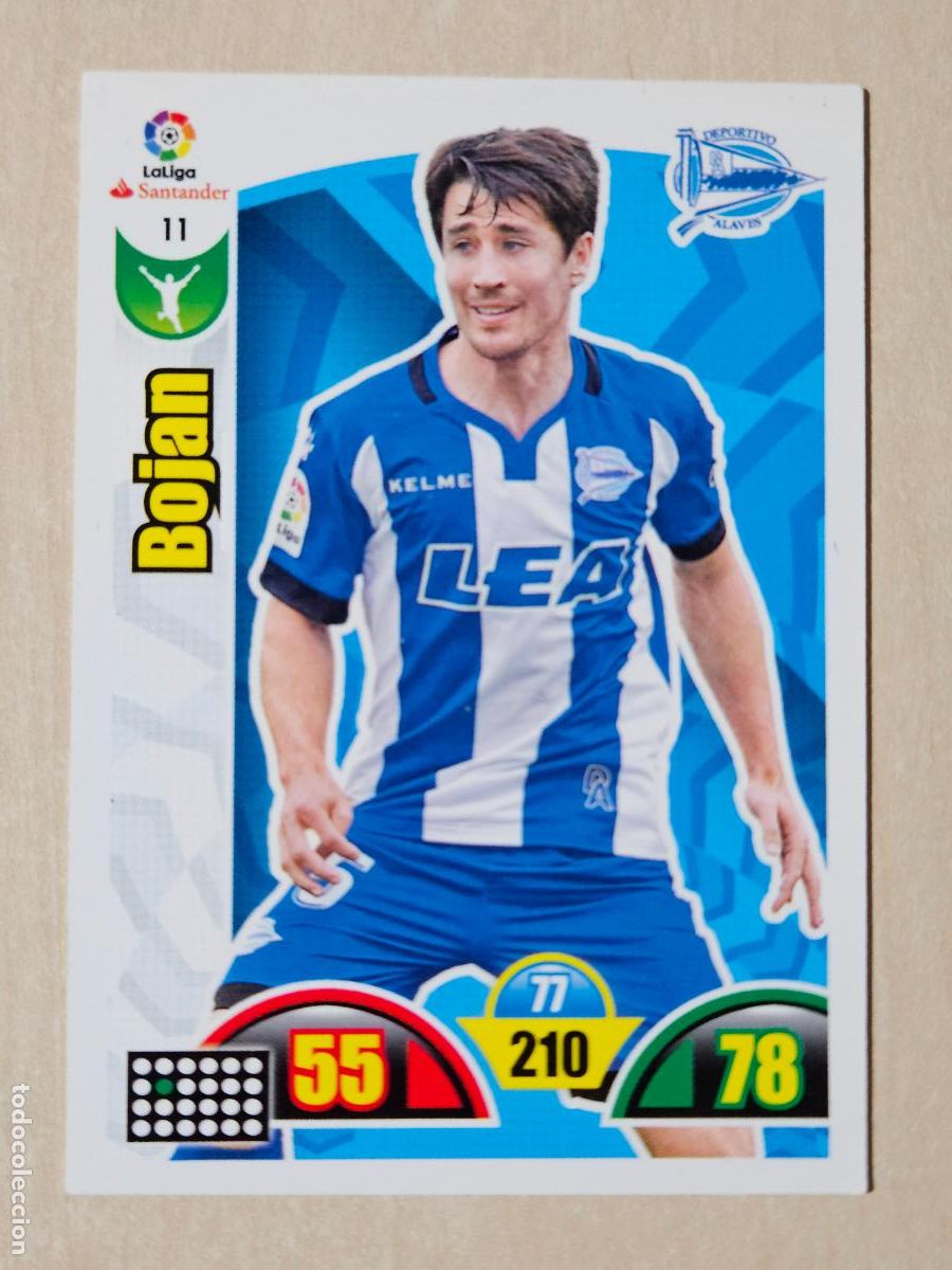 Cromos de f&uacute;tbol: FICHA N&ordm; 11 BOJAN - ADRENALYN 17 18 - PANINI 2017 - 18 - CROMO - ALAVES