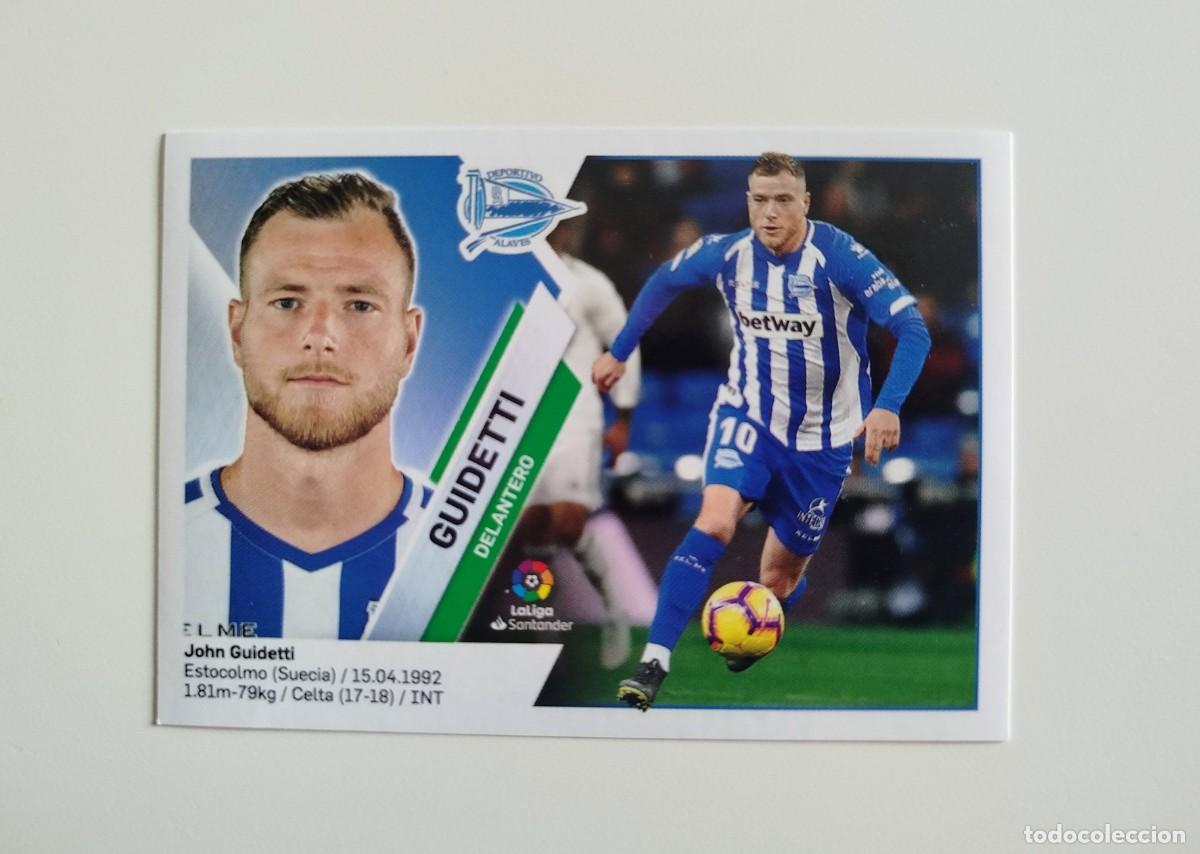 Cromos de f&uacute;tbol: Guidetti 14 SIN PEGAR NUNCA PEGADO Deportivo Alav&eacute;s Liga Ediciones Este 19 20 / 2019 2020