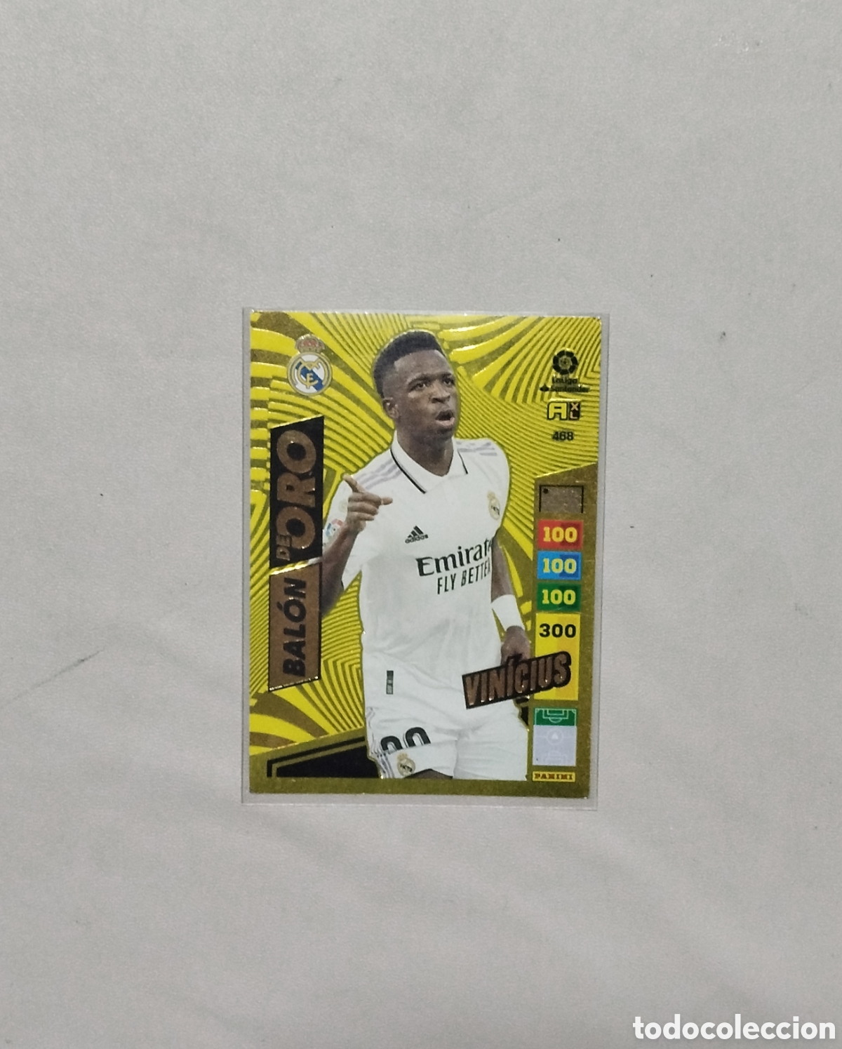 Cromos de f&uacute;tbol: Vinicius Bal&oacute;n de Oro Adrenalyn 22/23