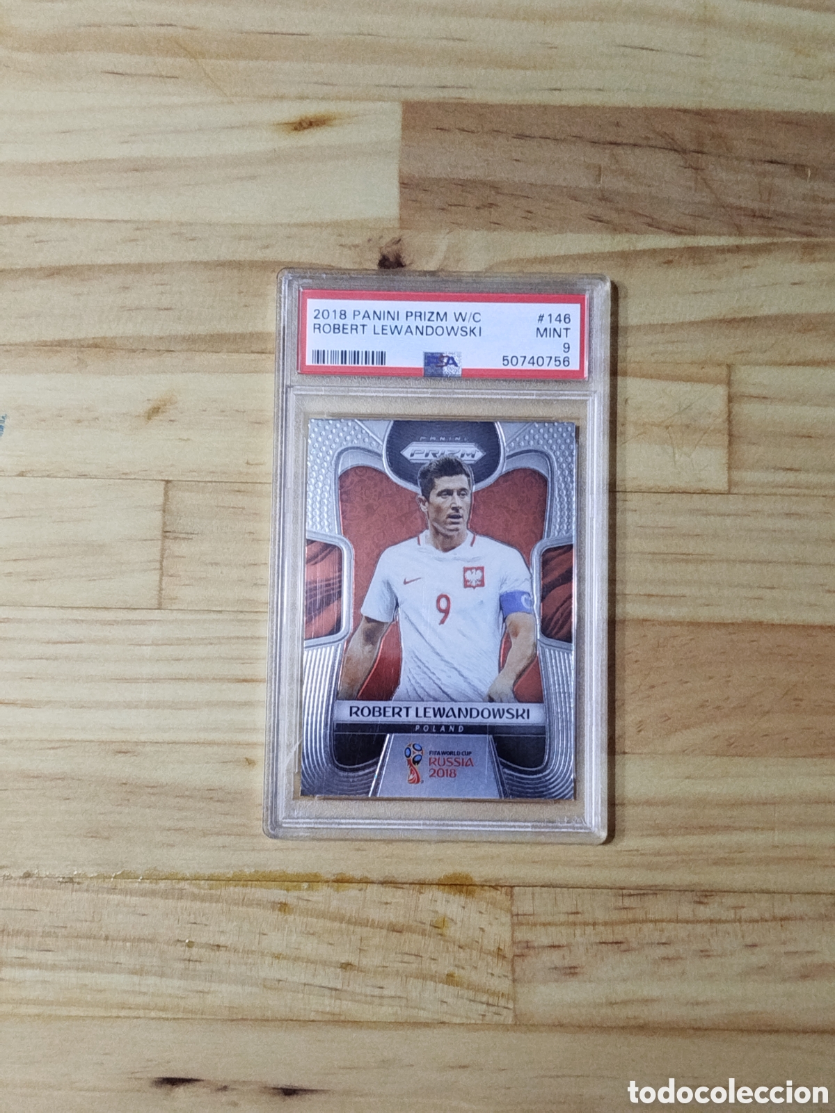 Cromos de f&uacute;tbol: PSA 9 Lewandowski Prizm