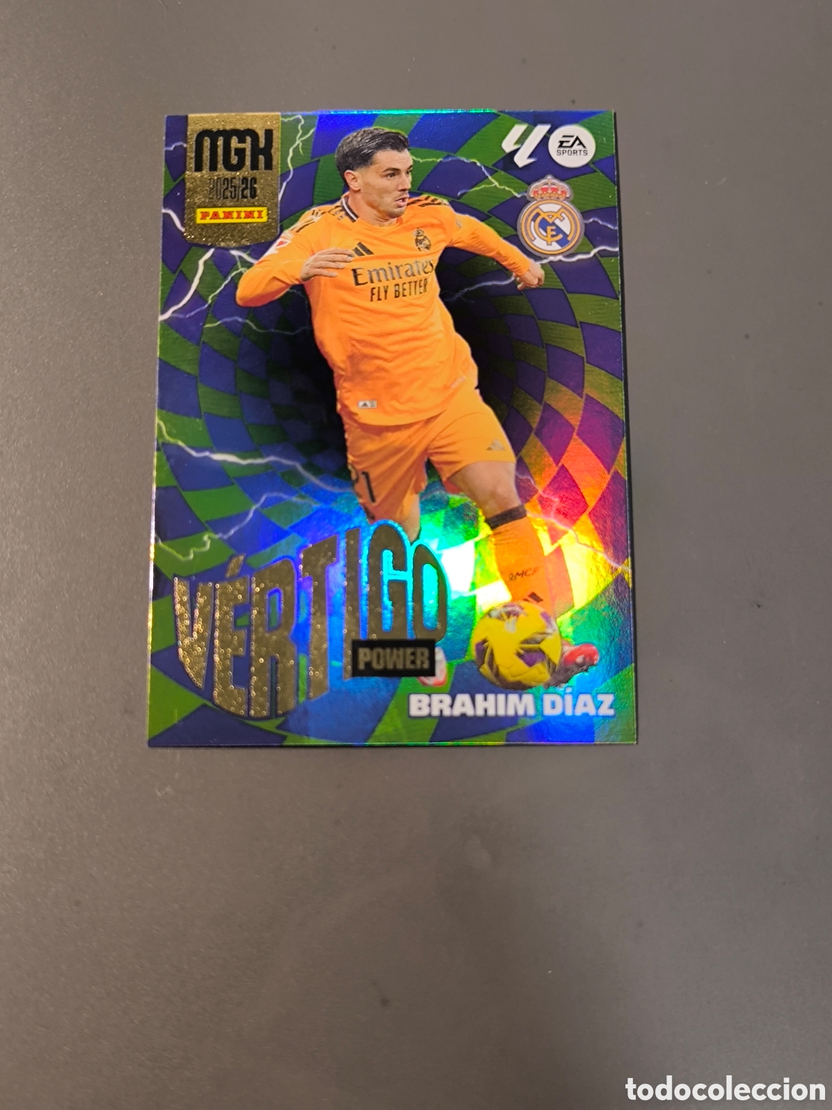 Cromos de f&uacute;tbol: BRAHIM P 381 V&eacute;rtigo Power Real Madrid Megacracks MGK 25 26