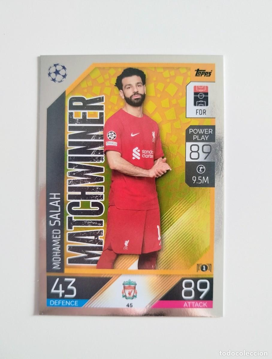 Cromos de f&uacute;tbol: SALAH 45 MATCHWINNER - LIVERPOOL FC TOPPS MATCH ATTAX UCL CHAMPIONS 22 23 / 2022 2023