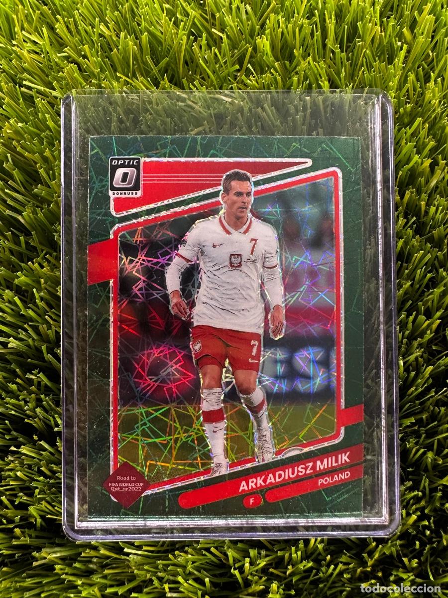 Cromos de f&uacute;tbol: N&ordm; 114 Arkadiusz Milik Optic Green Velocity Polonia Donruss Road to Qatar 2022