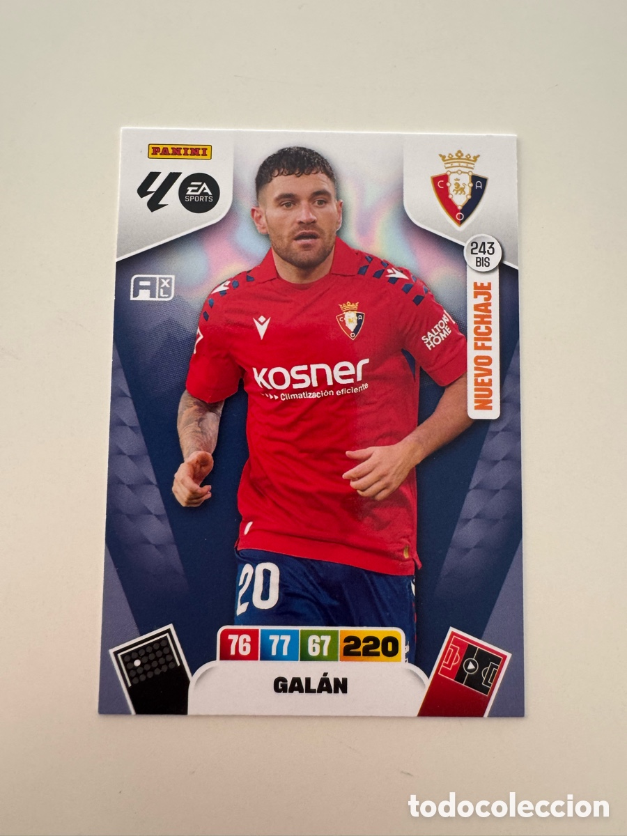 Cromos de f&uacute;tbol: PANINI ADRENALYN XL LIGA 2025-2026 25-26 &ndash; Javi Gal&aacute;n CA Osasuna N&ordm; 243 BIS